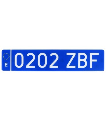 PLACA "ACRILICA" LARGA EUROPEA "BRITISH"