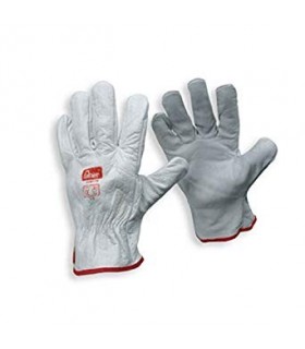 GUANTE PIEL VACUNO BLANCO