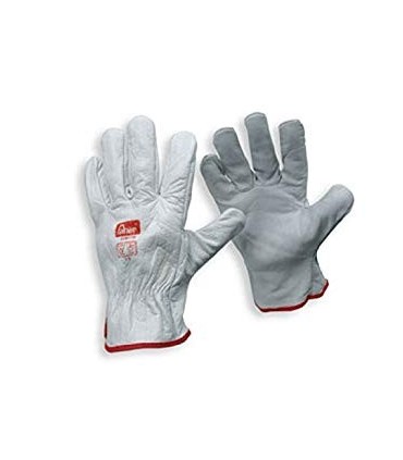 GUANTE PIEL VACUNO BLANCO