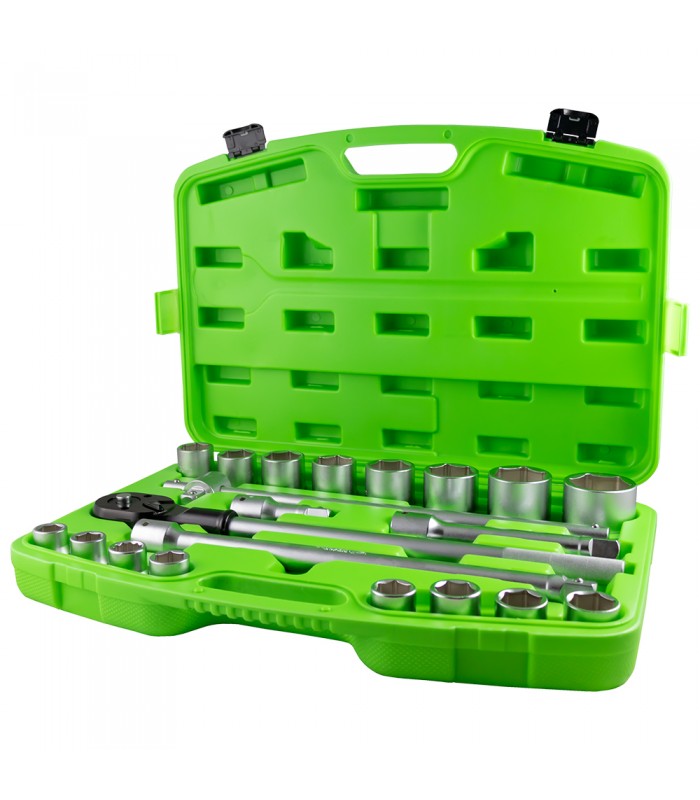 ESTUCHE DE HERRAMIENTAS CON 21 PIEZAS AUTOCLE 3/4" 6 CANTOS