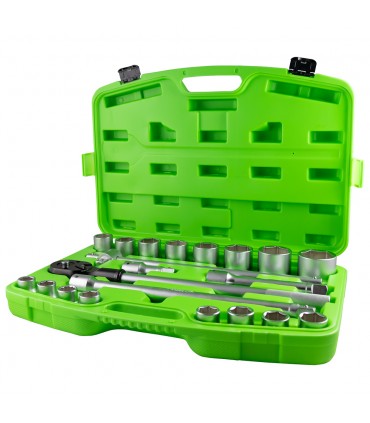 ESTUCHE DE HERRAMIENTAS CON 21 PIEZAS AUTOCLE 3/4" 6 CANTOS