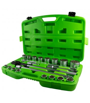 ESTUCHE DE HERRAMIENTAS CON 21 PIEZAS AUTOCLE 3/4" 12 CANTOS