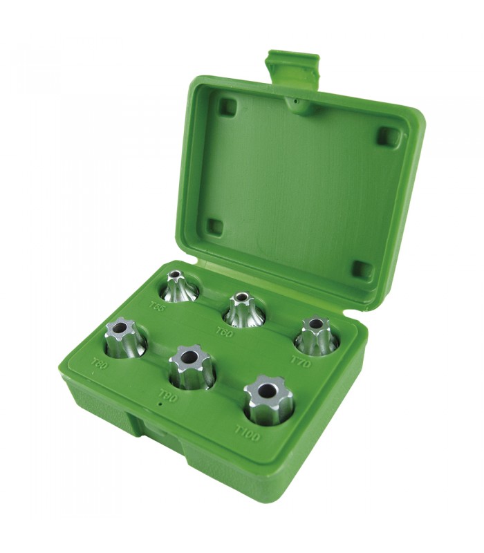 SET DE 6 PIEZAS DE 1/2" PUNTA TORX INVIOLABLE