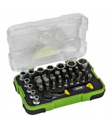 ESTUCHE DE 38 PIEZAS CON CARRACA MINI DE 1/4"
