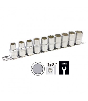 JUEGO DE VASOS 1/2" 12 CANTOS
