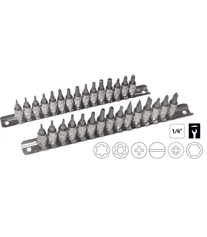 JUEGO DE PUNTAS 1/4" 30 PCS