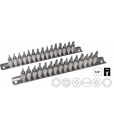 JUEGO DE PUNTAS 1/4" 30 PCS