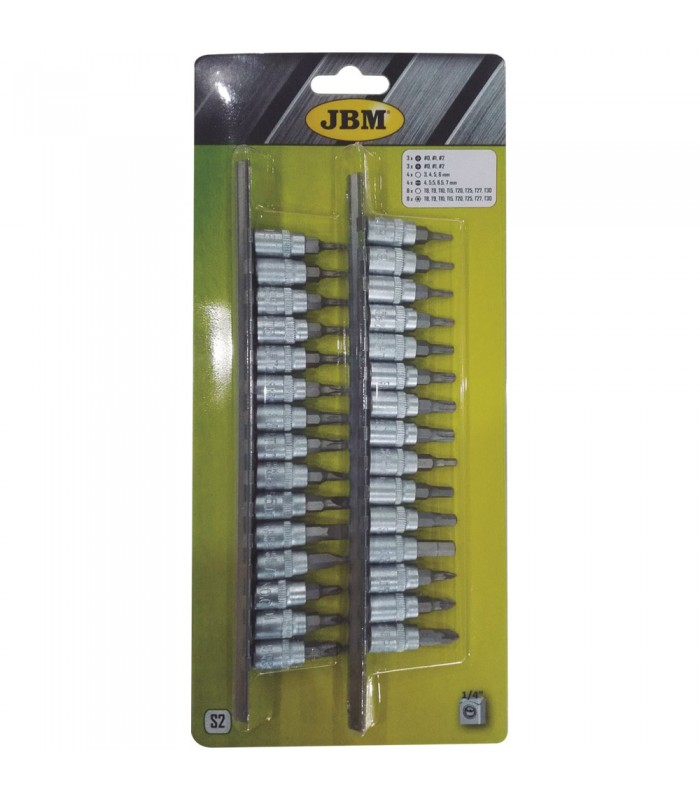 JUEGO DE PUNTAS 1/4" 30 PCS