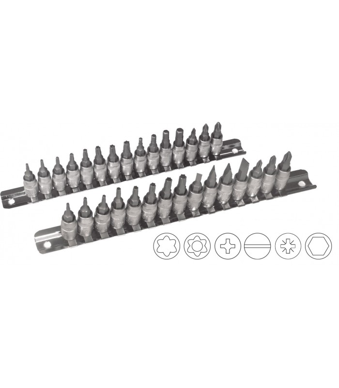JUEGO DE PUNTAS 1/4" 30 PCS