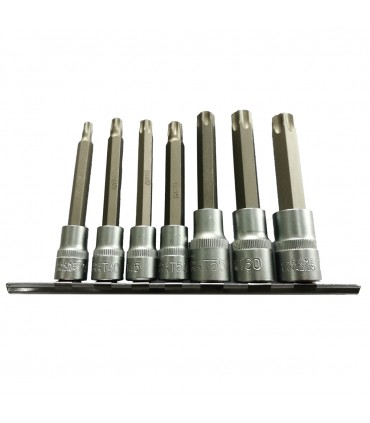 JUEGO DE 7 PUNTAS TORX DE 3/8" Y 1/2"
