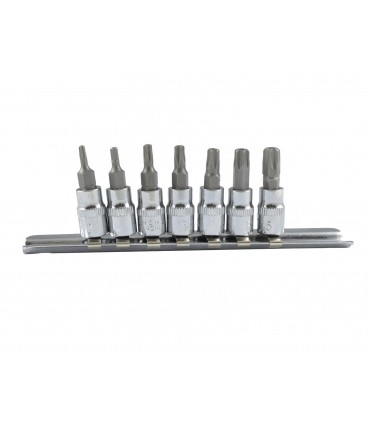 JUEGO DE 7 PUNTAS TORX INVIOLABLE 1/4"