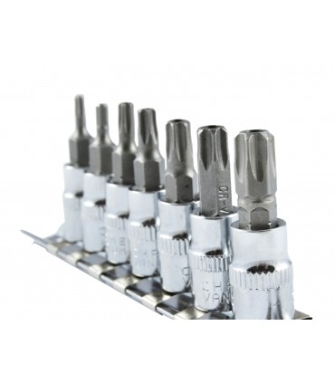 JUEGO DE 7 PUNTAS TORX INVIOLABLE 1/4"