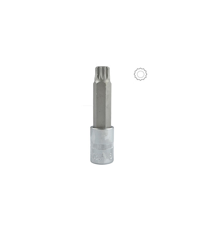 VASO PUNTA 1/2" XZN INVIOLABLE M16X100MM ESP. VAG