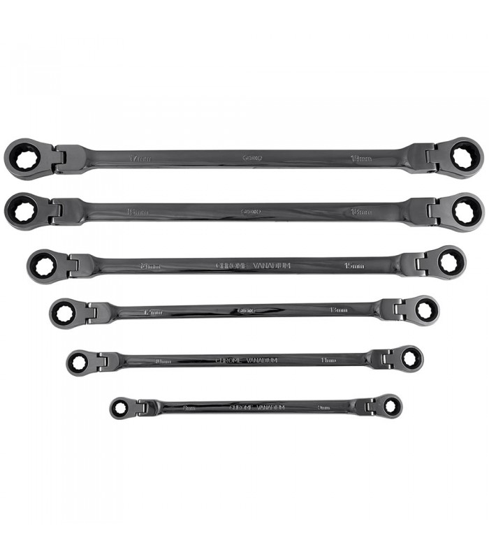 SET DE 6 LLAVES ARTICULADAS CON TRINQUETE