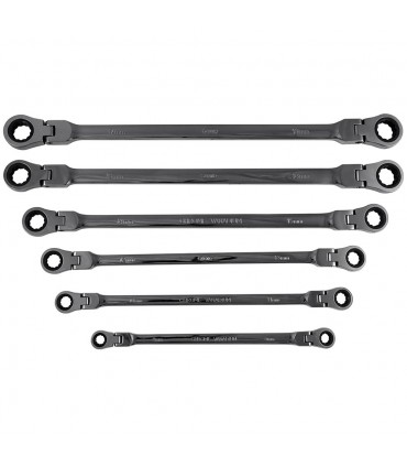 SET DE 6 LLAVES ARTICULADAS CON TRINQUETE