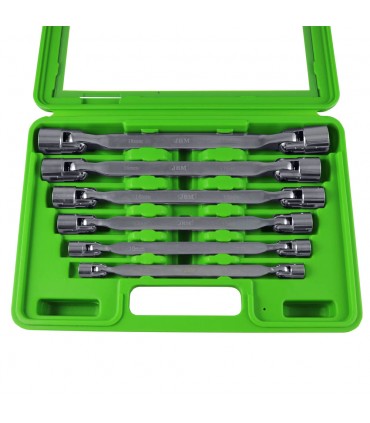ESTUCHE CON 6 LLAVES DE VASO DE 12 CANTOS ARTICULADAS