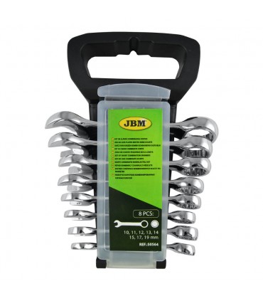 KIT DE 8 LLAVES COMBINADAS CORTAS
