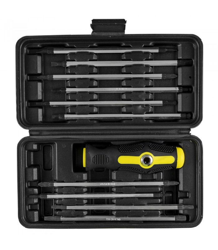 ESTUCHE DE DESTORNILLADORES CON MANGO INTERCAMBIABLE 20 EN 1