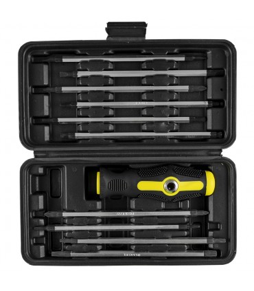 ESTUCHE DE DESTORNILLADORES CON MANGO INTERCAMBIABLE 20 EN 1