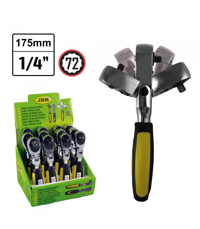 CARRACA DE  72 DIENTES ARTICULADA 1/4" 175MM