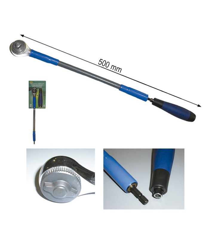 CARRACA FLEXIBLE DE 72 DIENTES DE  3/8” 500MM