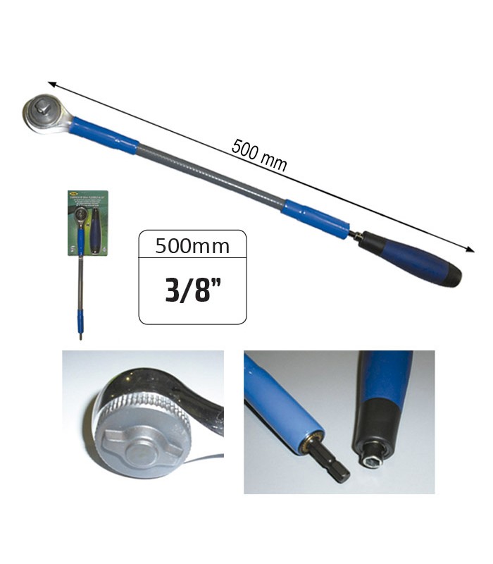 CARRACA FLEXIBLE DE 72 DIENTES DE  3/8” 500MM