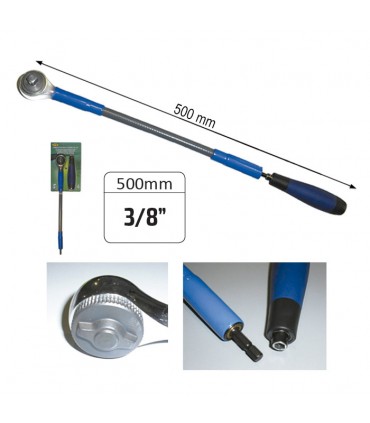 CARRACA FLEXIBLE DE 72 DIENTES DE  3/8” 500MM