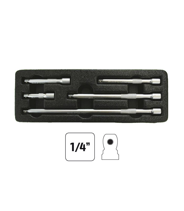 SET DE BARRAS DE EXTENSIÓN  DE 1/4" CON CABOTA REDONDA