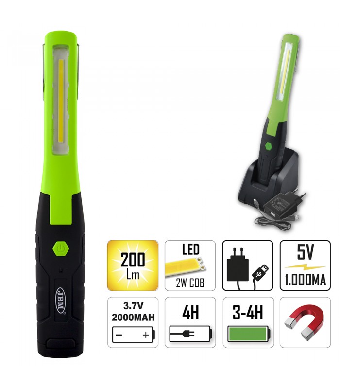 LÁMPARA PORTÁTIL COB PLEGABLE CON BASE GIRATORIA IMANTADA ARTICULADA