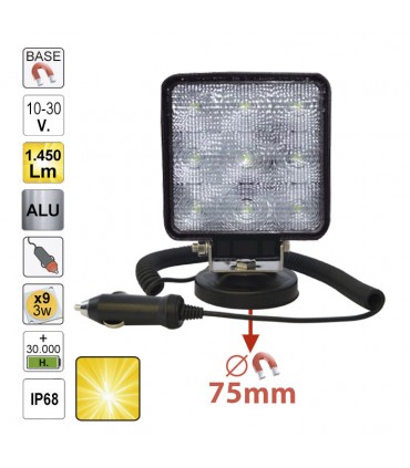 FARO TRABAJO LED - CUADRADO