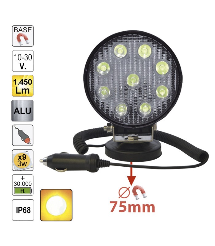 FARO TRABAJO LED - REDONDO