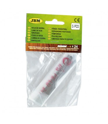 SET DE 5 HOJAS DE SIERRA CON 24 DIENTES PARA MADERA