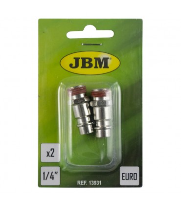 CONECTOR MACHO EUR - ROSCA MACHO 1/4" (2UDS)