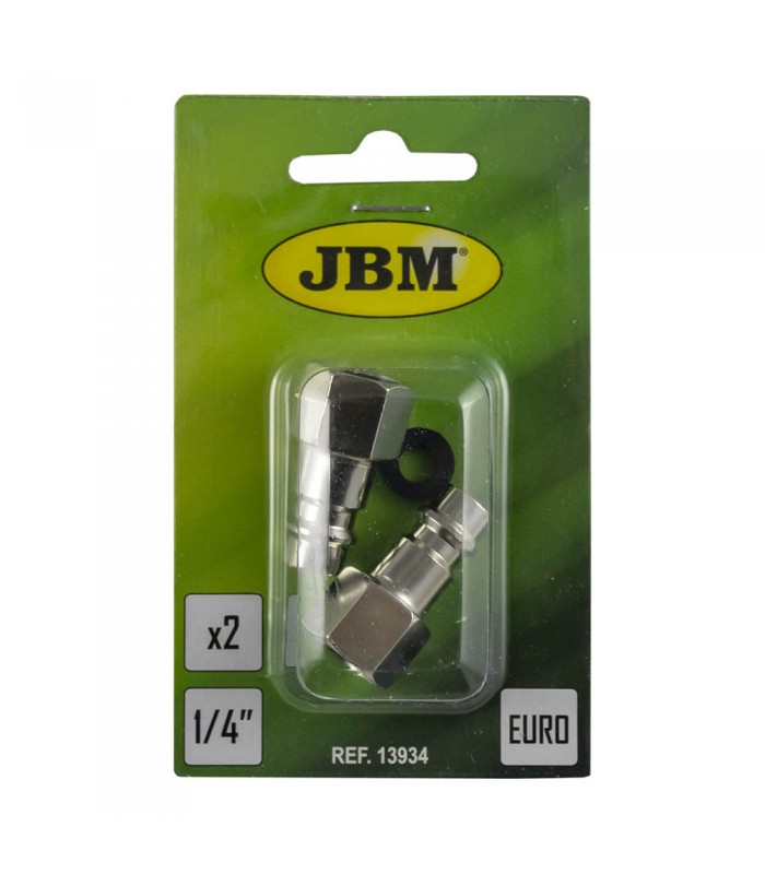 CONECTOR MACHO EUR - ROSCA HEMBRA 1/4" (2UDS)