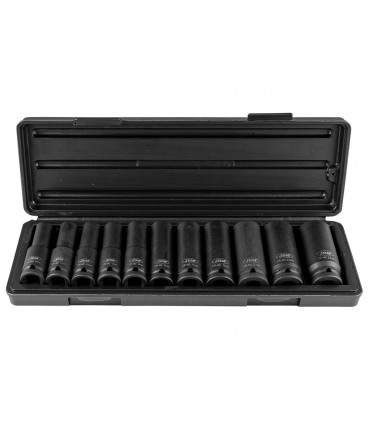 SET DE 11 VASOS DE IMPACTO HEXAGONAL DE 1/2"