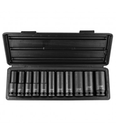 SET DE 11 VASOS DE IMPACTO HEXAGONAL DE 1/2"