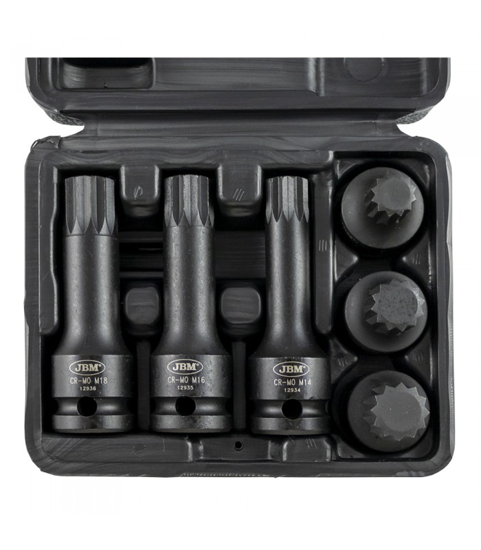 SET DE 6 VASOS PUNTA XZN DE IMPACTO DE 1/2"