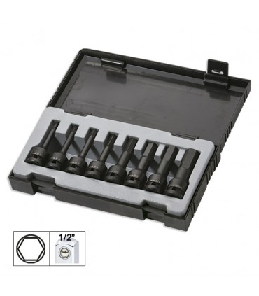 SET DE 8 PUNTAS DE IMPACTO HEXAGONAL DE 1/2"
