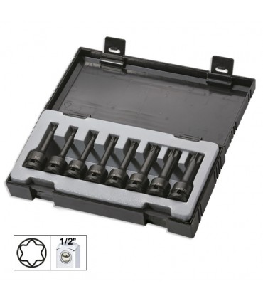 SET DE 8 PUNTAS DE IMPACTO TORX DE 1/2"