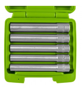 SET DE 5 VASOS 3/8" HEX. EXTRALARGOS
