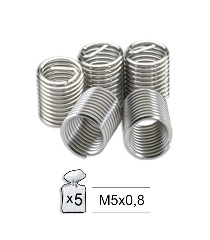 BOLSA DE 5 RECAMBIOS HELICOIL  M5x0,8