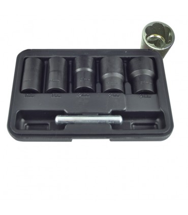 SET DE VASOS TWIST DE 1/2" PARA EXTRACCIÓN DE TUERCAS / TORNILLOS DE SEGURIDAD
