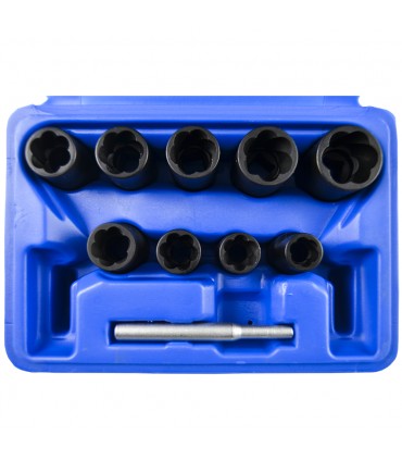 SET DE VASOS TWIST DE 3/8" PARA EXTRACCIÓN DE TUERCAS / TORNILLOS DE SEGURIDAD