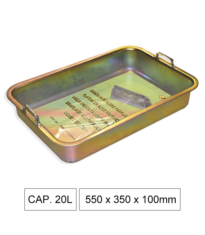BANDEJA DE ACERO PARA LÍQUIDOS