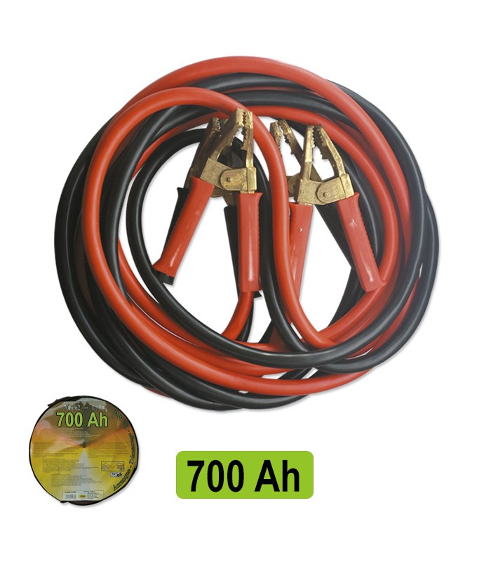 CABLE DE ARRANQUE 70MMX2 / 7M CON PINZAS MACIZAS DE LATÓN