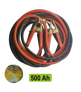 CABLE DE ARRANQUE CON PINZAS MACIZAS DE LATÓN 12mmØ / 3M