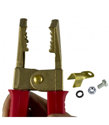 PINZA PARA CABLE DE ARRANQUE - LATÓN - ROJA