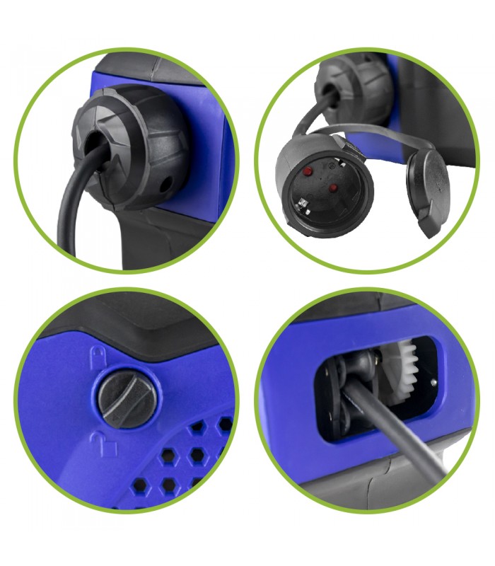 CARRETE DE CABLE ELÉCTRICO 12M - AZUL