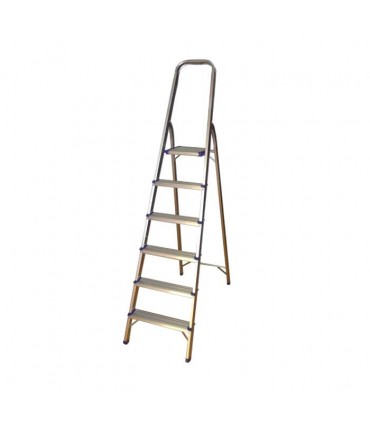 ESCALERA DE ALUMINIO CON 6 PELDAÑOS