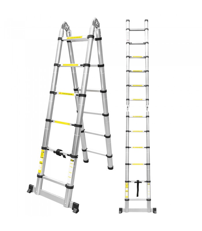 ESCALERA TELESCÓPICA EN V PLEGABLE